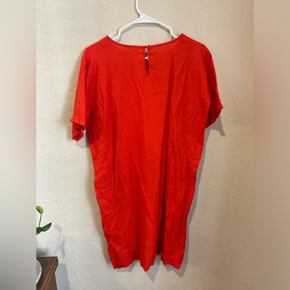 Eileen Fisher Organic Handkerchief Linen Boxy Dress in Petite Small - Picture 11 of 11